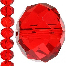 70pc 12mm Crystal Bead Spacer Red JF1244