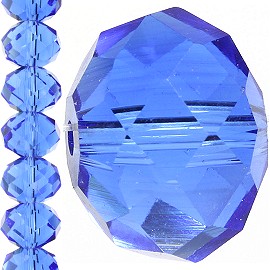 60pc 14mm Crystal Bead Spacer Blue JF1243